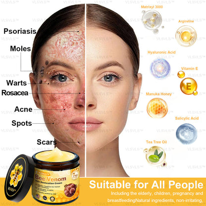 VLSVLS™ Bee Venom Skin Restoration Cream  (🥇2025 Readers' Choice Award Winner ＆ 👨‍⚕️AAD Recommended) 🐝