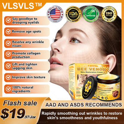 Mayo Clinic Official: VLSVLS™ Bee Venom Skin Restoration Cream, Anti-aging, Hydrating, Skin Repair, Even Tone, Acne and Dark Spot Treatment, Wart and Mole Removal, Psoriasis Relief🥇🥇